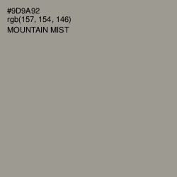 #9D9A92 - Mountain Mist Color Image